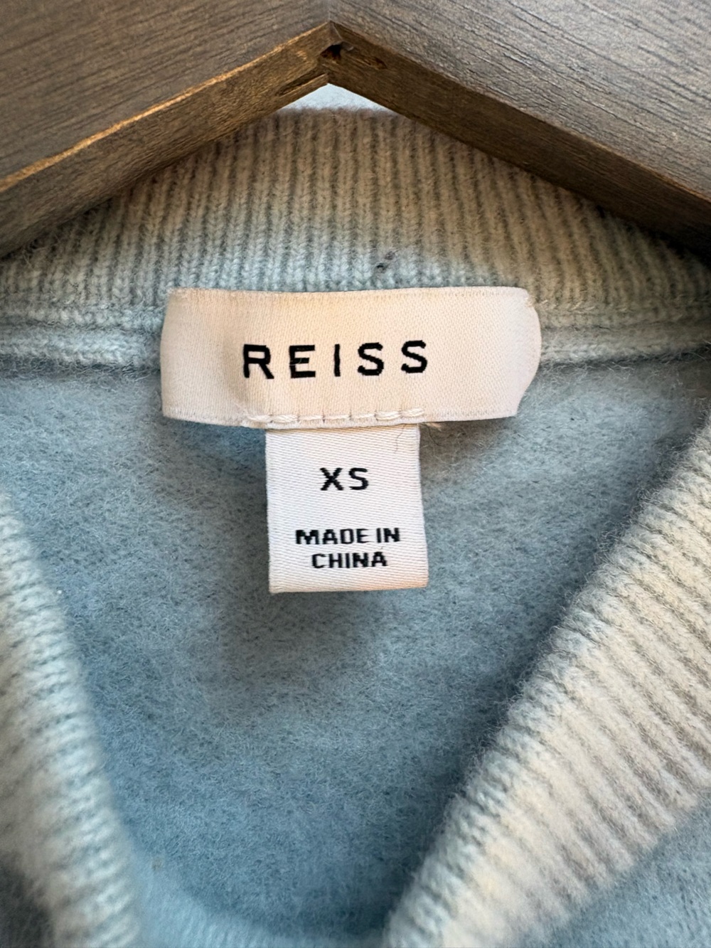 Reiss Wool Blend Crew Neck Pullover Sweater Powdered Slate Blue - Picture 5 of 10